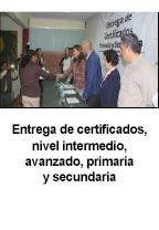 Certificados entregados por nivel